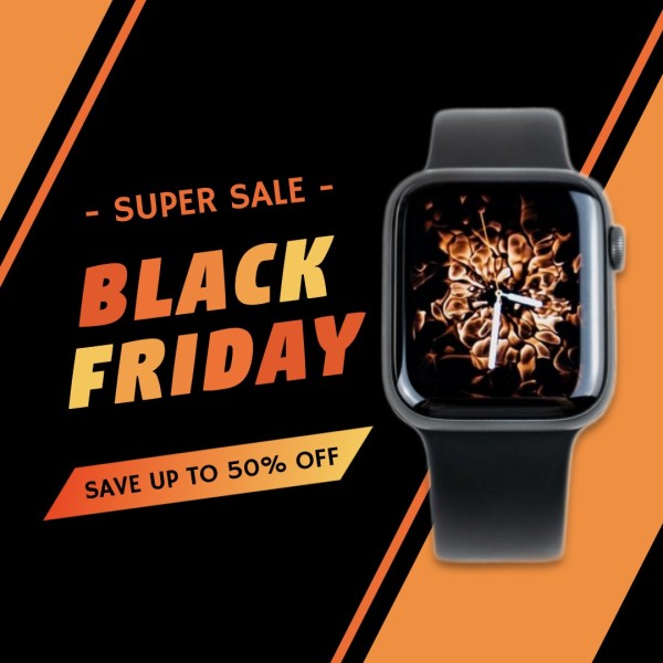 黑色星期五促销卖货时尚风社交配图