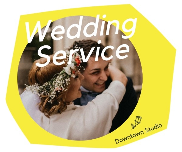 Yellow And Modern Wedding Service