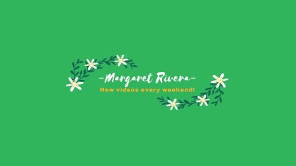 Green Floral And Leaves Banner