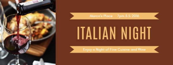 Italian night with cuisine and wine activity cover 