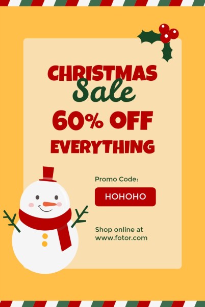 圣诞儿童服装销售横幅广告的黄色背景Pinterest短帖