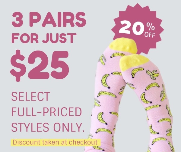Pink And Grey Socks Sale