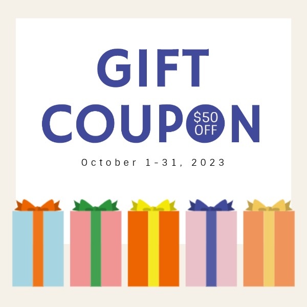 White Simple Gift Box Coupon