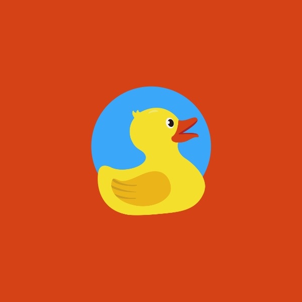 Red Cartoon Duck Toy Store Icon