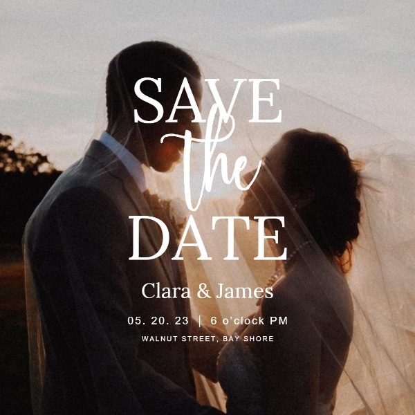 Romantic Save The Date Invitation