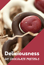 红色浪漫巧克力饼干海报