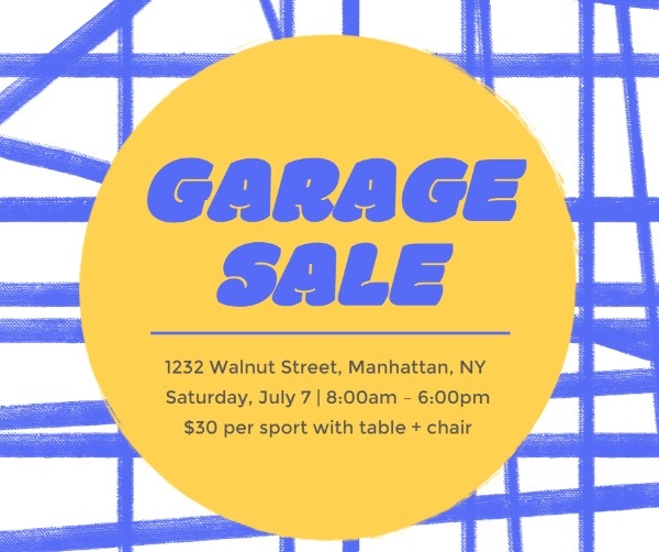 Blue Summer Garage Sale