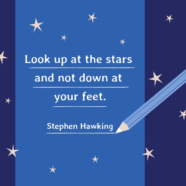 Hawking Quote Stars