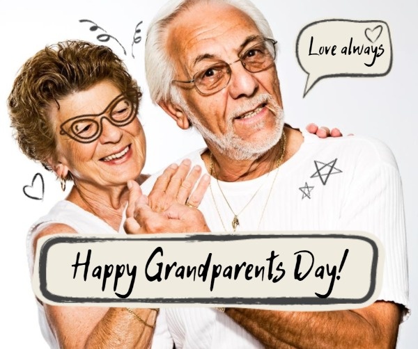 White Grand Parents Day Wishes