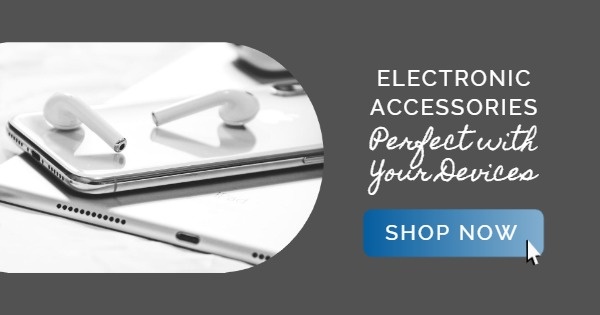 Grey Electronic Accessories Banner Ads
