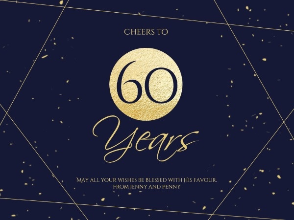 Dark Golden 60th Birthday