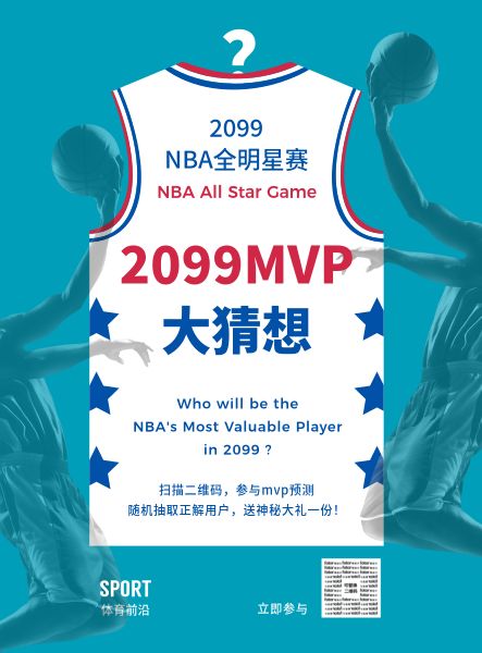 NBA全明星赛MVP海报模板