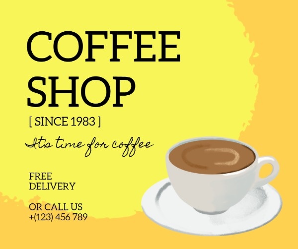 Yellow Coffee Shop Ads