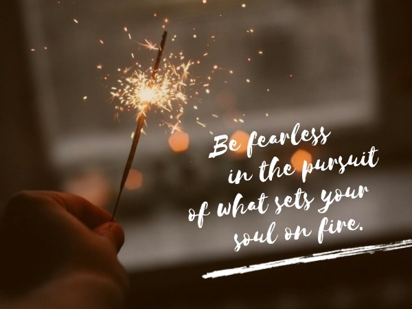 Inspiring Quote With  Firework