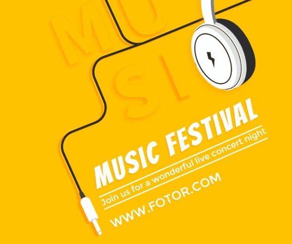 Orange Background Of Music Festival