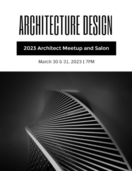 Black And White Architecture Design Event