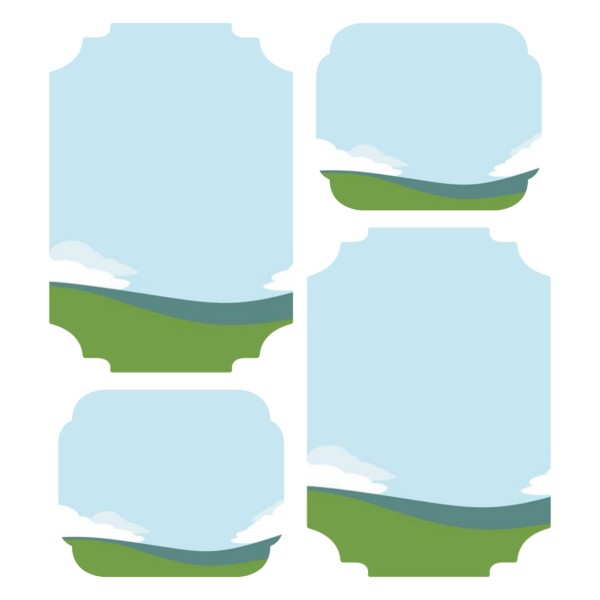 四宫格白色异形图片容器