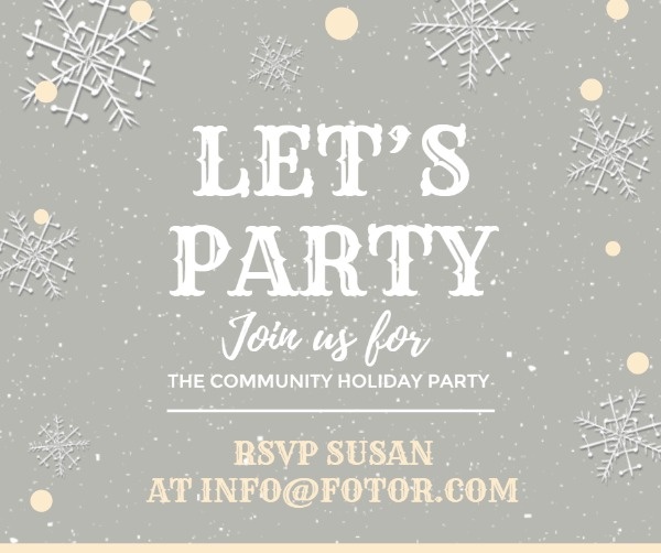 White And Grey Christmas Party