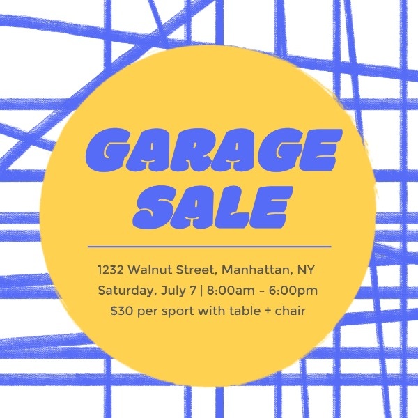 Blue Summer Garage Sale