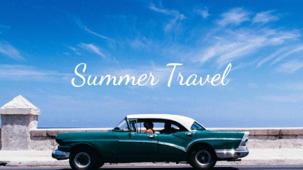 蓝色夏日旅行主题封面