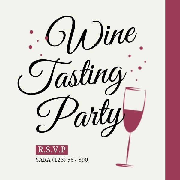 Red Glass Wine Tasting Party