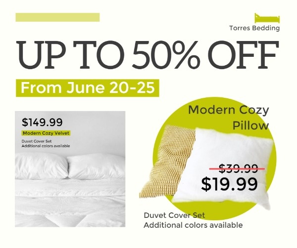 White And Green Bedding Homeware Sale