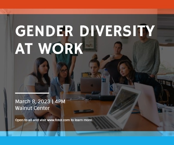 Grey Gender Diversity At Work Poster