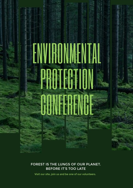 环境保护会议英文海报