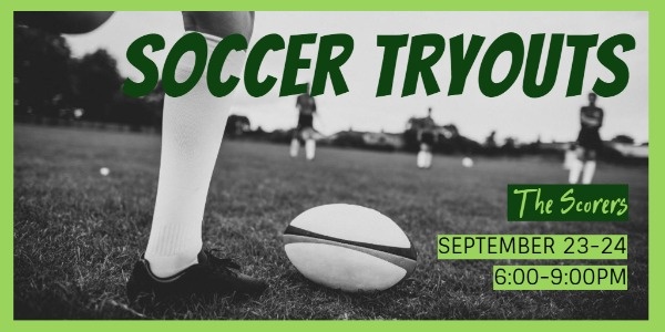 Dark Soccer Tryout Post