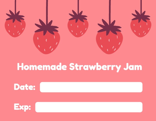 自制草莓标签