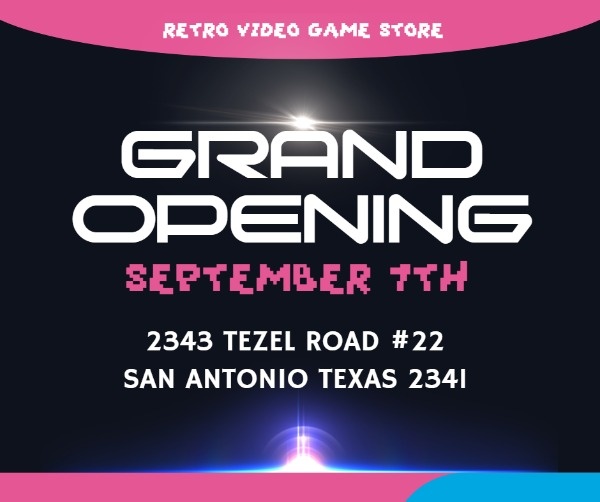 Pink And Blue Game Store Opening