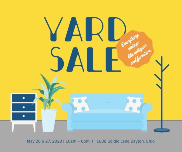 Yellow And Blue Yard Sales