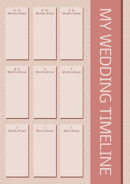 Wedding Timeline計劃表模板
