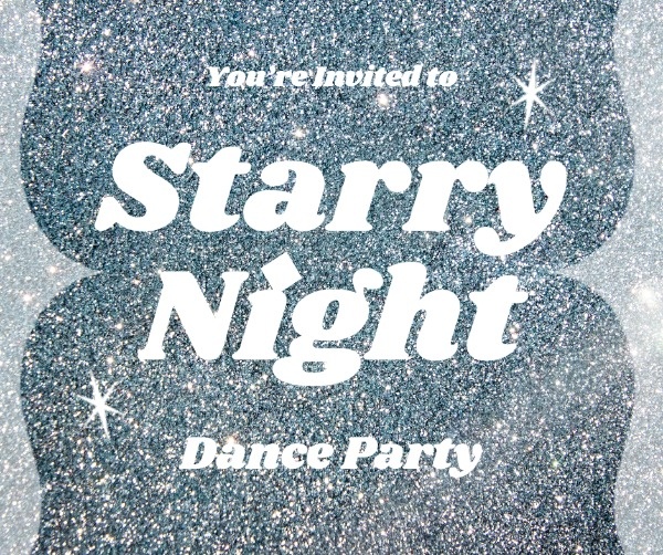 Silver Dance Party Invitation