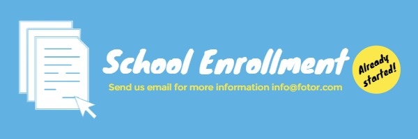Blue School Enrollment Email Header