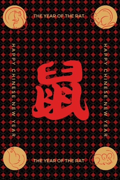 Red Background Of Chinese New Year Wishes