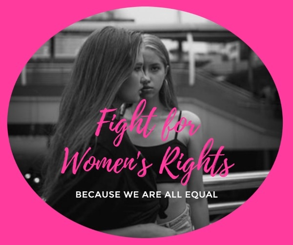 Pink Fight For Women's Right Photo Collage