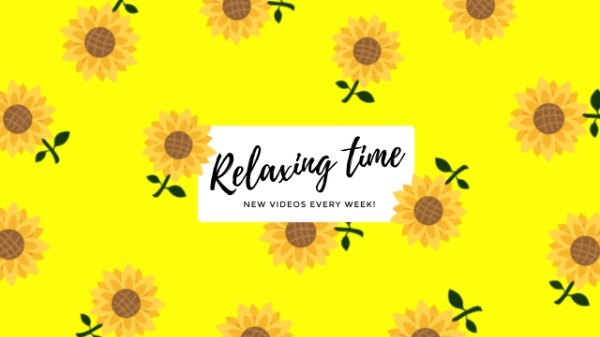 Yellow Sunflower Relaxing Time Channel Banner