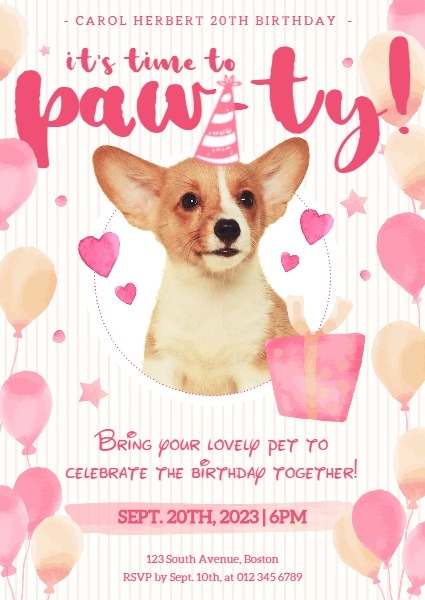 Pink Dog Birthday Party
