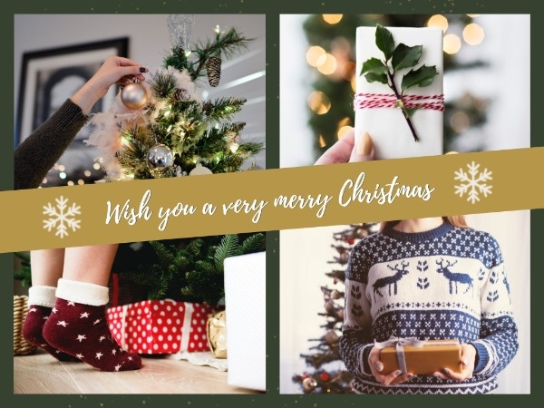 Photo Collage Christmas Greeting