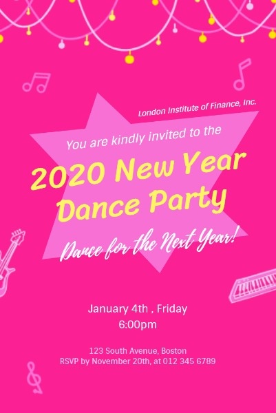 Pick New Year Dance Party