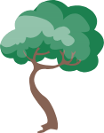装饰元素绿色卡通树木植物
