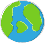 地球地球仪卡通绿色