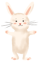 兔子玩偶拟人展臂卡通