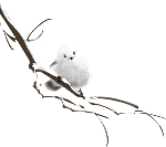 树枝小鸟水墨装饰装饰元素