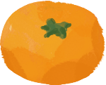 黄色手绘橘子水果果实