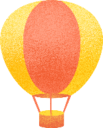 热气球卡通装饰装饰元素飞行器