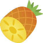 菠萝水果黄色季节手绘