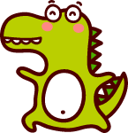 鳄鱼卡通可爱动物棕色