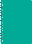 装饰教育蓝绿装饰元素笔记本